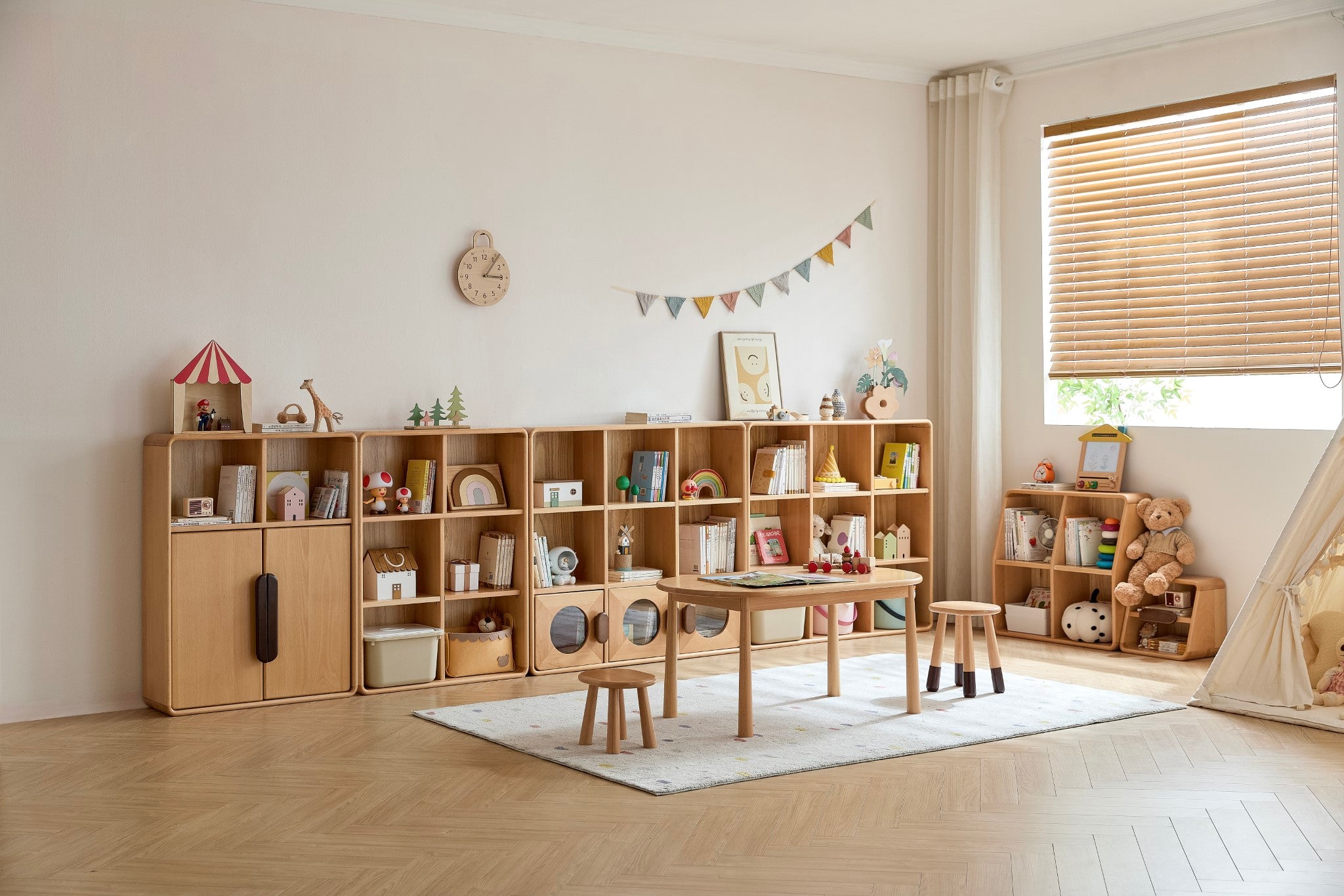 Mori 2 Grid Kids Bookcase