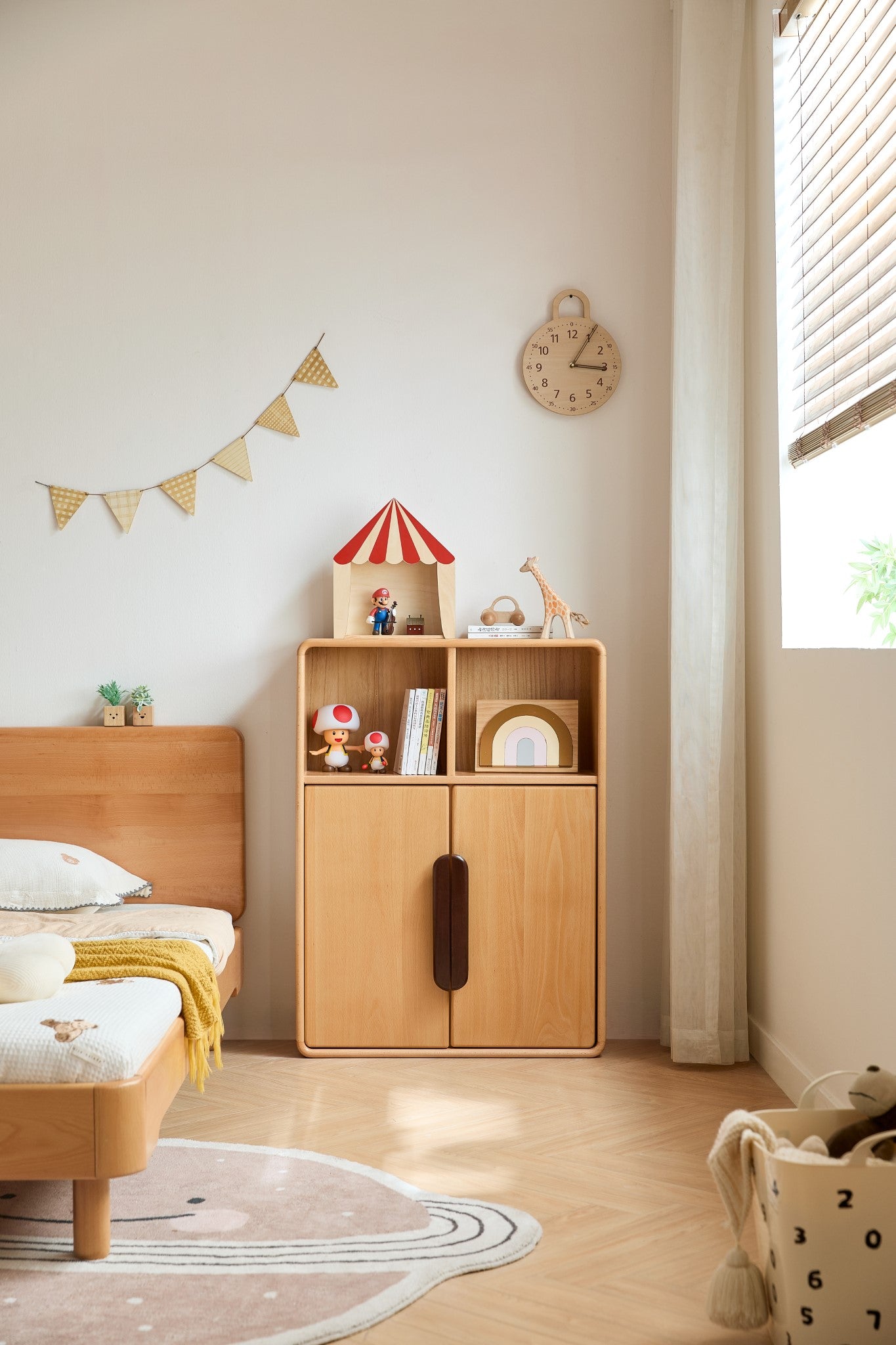 Mori 6 Grid Kids Bookcase (with doors)