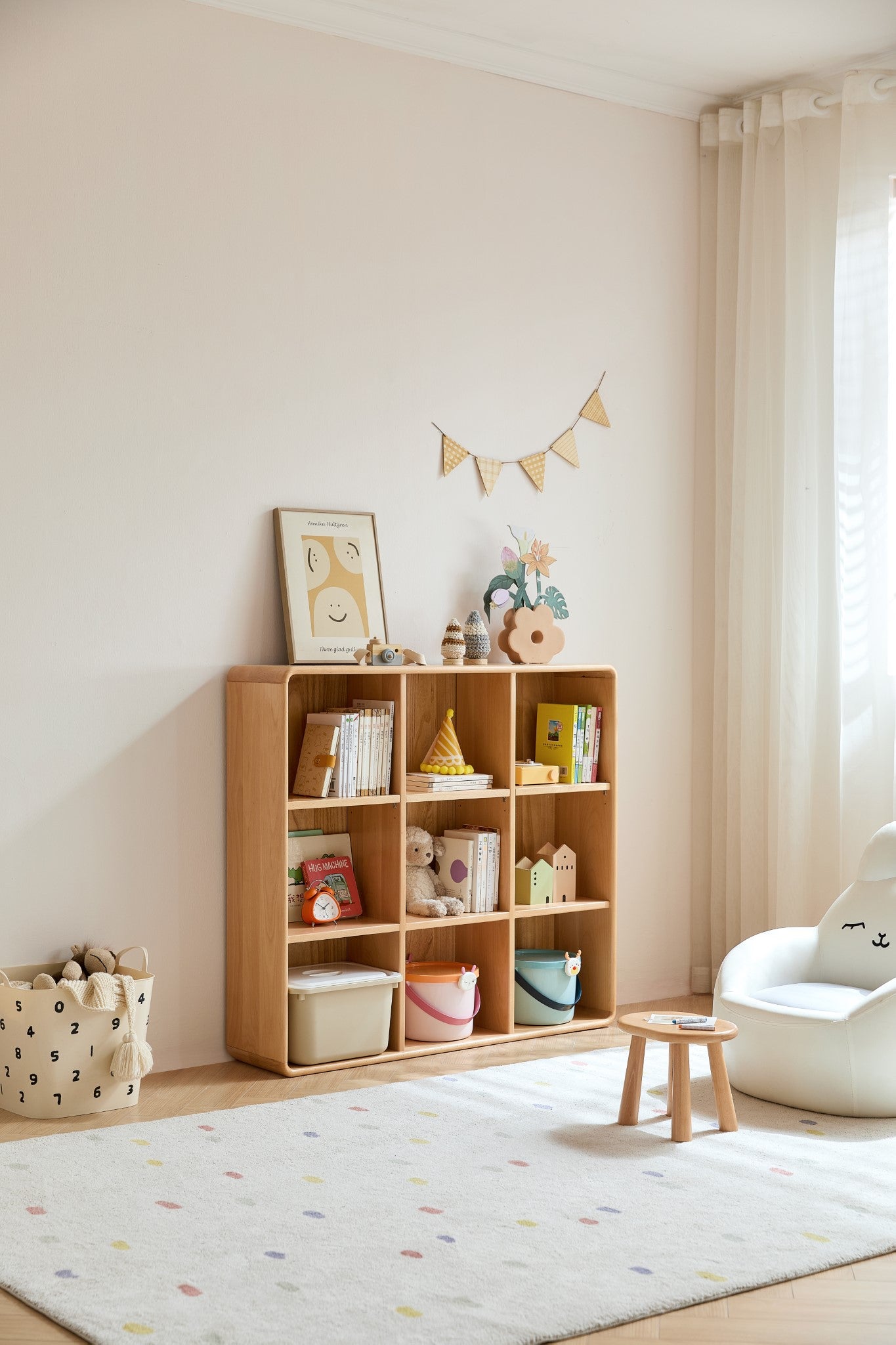 Mori 9 Grid Kids Bookcase