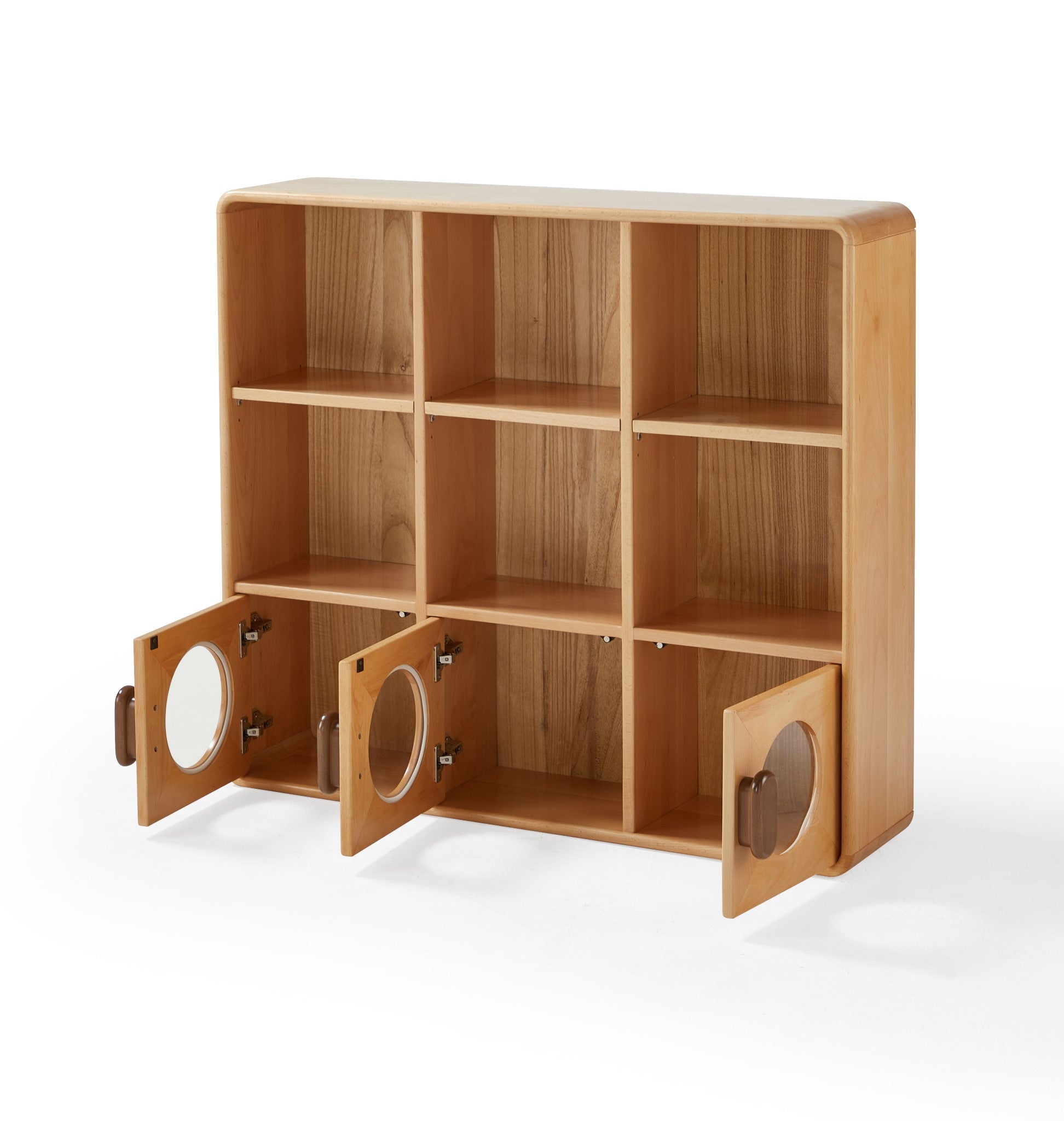 Mori 9 Grid Kids Bookcase (with Doors)